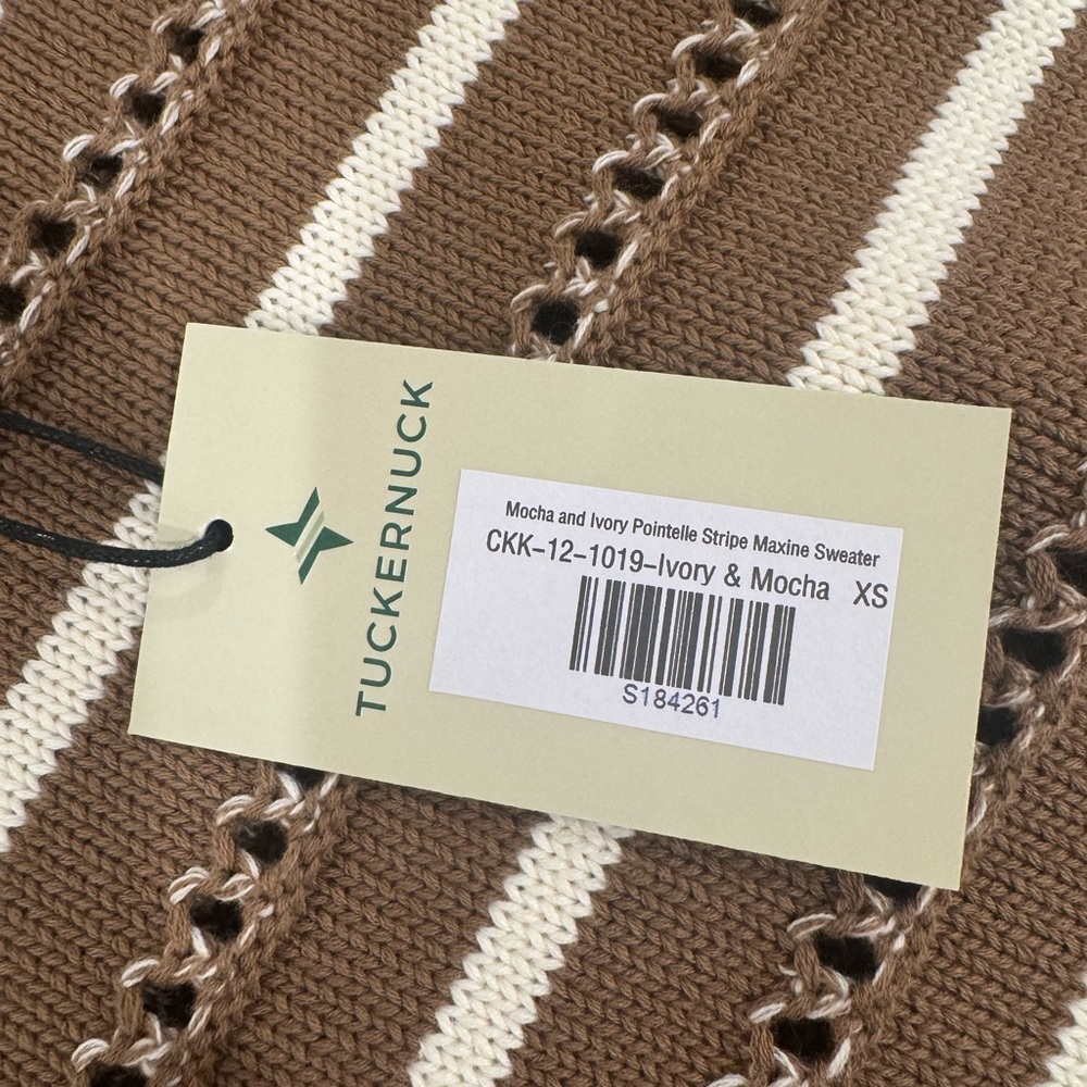 Tuckernuck Brown and Cream Striped Sweater - Picture 7 of 7